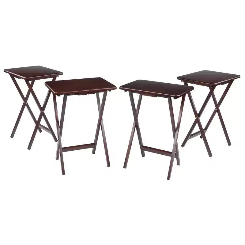 Lot de 4 tables de collation individuelles Noyer - Winsome