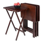 Lot de 4 tables de collation individuelles Noyer - Winsome