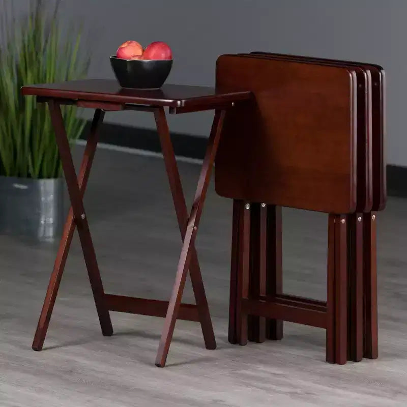 Lot de 4 tables de collation individuelles Noyer - Winsome