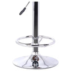 Tabouret de bar réglable Java - Noir - Armen Living : Hauteur réglable moderne, plaqué chrome, similicuir, capacité de 113 kg