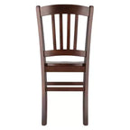 Lot de 2 chaises Madison Slat Back Walnut - Winsome : Construction en bois dur, siège profilé, capacité de 100 kg