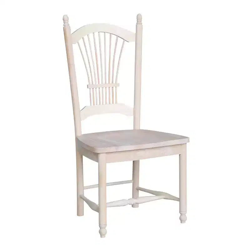 International Concepts Ensemble de 2 chaises Sheafback inachevées : Cadre en bois franc, style rustique, capacité de 102 kg