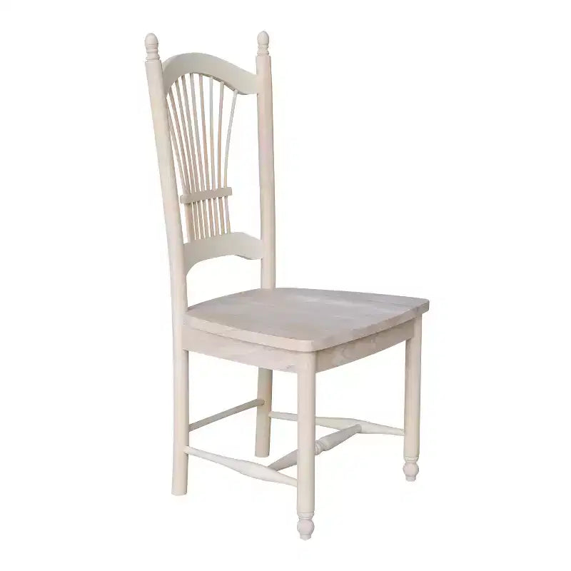 International Concepts Ensemble de 2 chaises Sheafback inachevées : Cadre en bois franc, style rustique, capacité de 102 kg