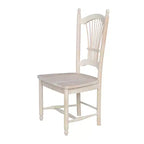 International Concepts Ensemble de 2 chaises Sheafback inachevées : Cadre en bois franc, style rustique, capacité de 102 kg