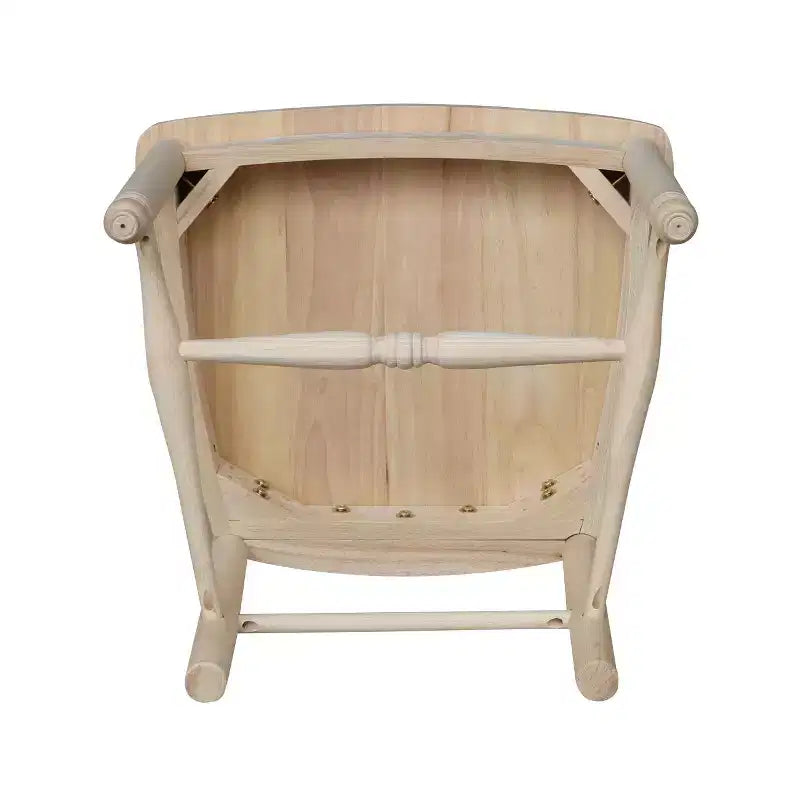 International Concepts Ensemble de 2 chaises Sheafback inachevées : Cadre en bois franc, style rustique, capacité de 102 kg