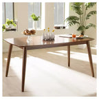 Ensemble de salle à manger 6 pièces Flora Moderne du milieu du siècle, banc et chaises rembourrés en bois - Baxton Studio
