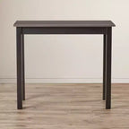 Carolina Living Cooper Table de Bar en Acier Inoxydable et Bois Noir : Grande Hauteur, Fonctionnalité Cuisine