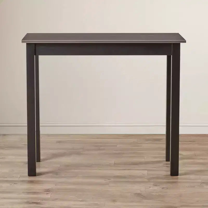 Carolina Living Cooper Table de Bar en Acier Inoxydable et Bois Noir : Grande Hauteur, Fonctionnalité Cuisine