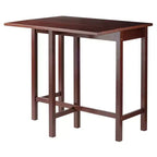 Winsome Ensemble de salle à manger 3 pièces Lynnwood avec rallonges escamotables, hauteur comptoir et tabourets de comptoir, Bois/Noyer : Ensemble table de pub 4 places, style moderne du milieu du siècle