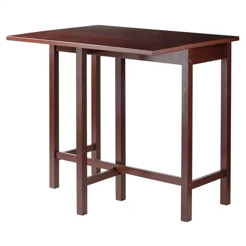 Winsome Ensemble de salle à manger 3 pièces Lynnwood avec rallonges escamotables, hauteur comptoir et tabourets de comptoir, Bois/Noyer : Ensemble table de pub 4 places, style moderne du milieu du siècle