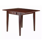 Table à manger 3 pièces Hamilton à rabats et chaises à barreaux Bois/Noyer - Winsome