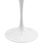 Table à manger ovale 48" Lippa en bois blanc - Modway : Meuble de cuisine moderne et élégant, 4 places