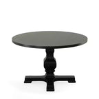 Carolina Living Table à manger ronde à pied Bence de 47 pouces, noir