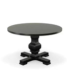 Carolina Living Table à manger ronde à pied Bence de 47 pouces, noir