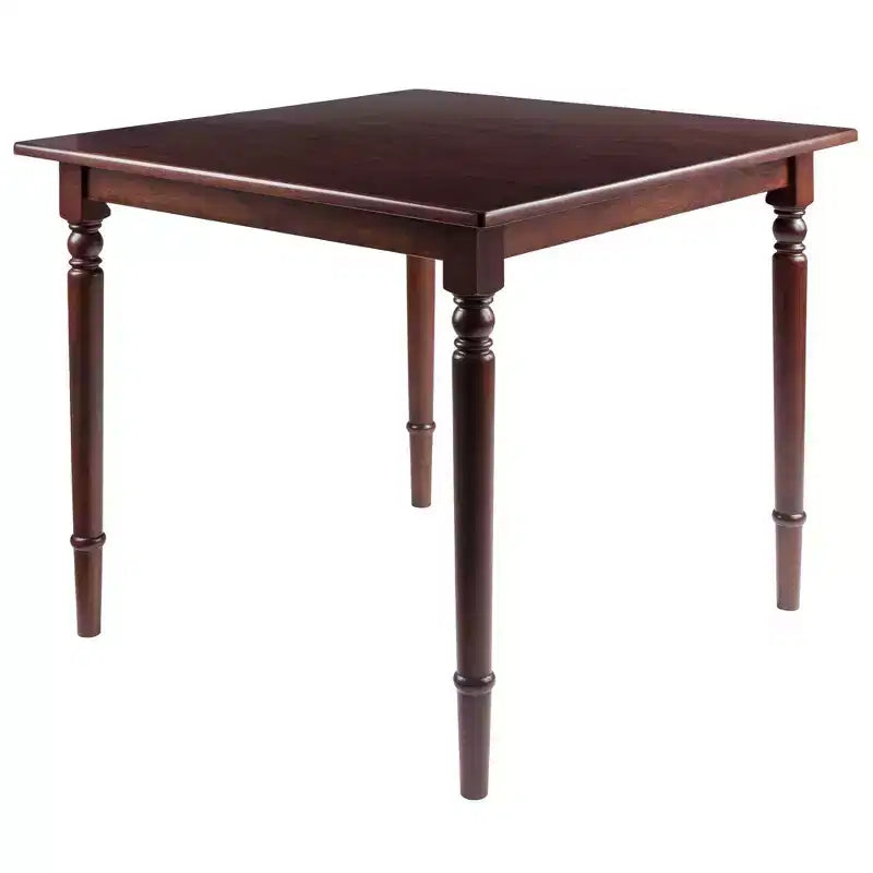 Ensemble Table à Manger 5 pièces Noyer - Bois Massif, Style Ferme, 4 Places