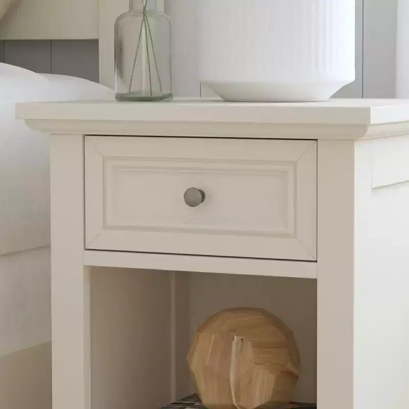 Table de chevet Naples blanche - Home Styles