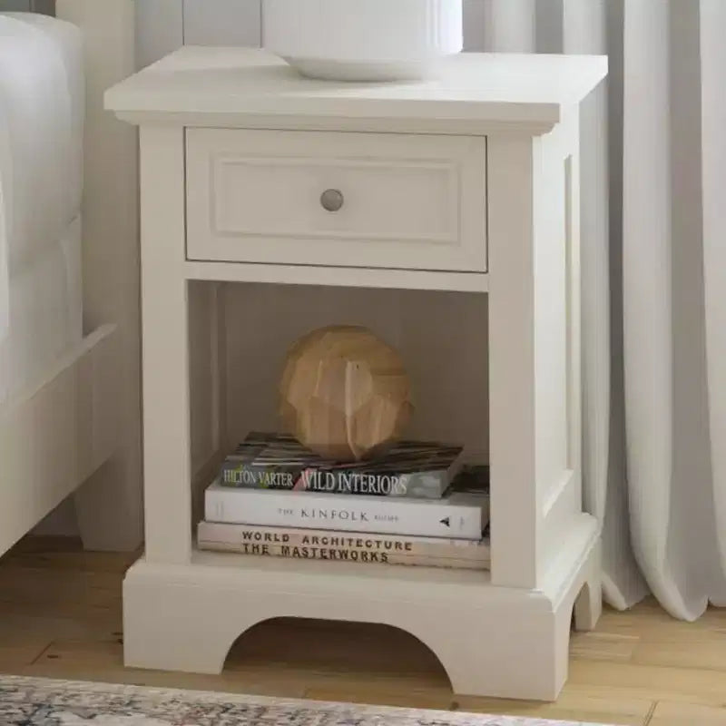 Table de chevet Naples blanche - Home Styles