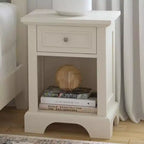 Table de chevet Naples blanche - Home Styles