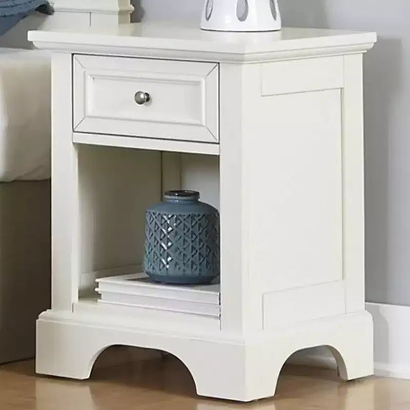 Table de chevet Naples blanche - Home Styles