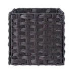 Banc de rangement 4 pièces avec paniers Espresso/Chocolat - Organisateur d'entrée en bois, Ottoman de chambre à coucher
