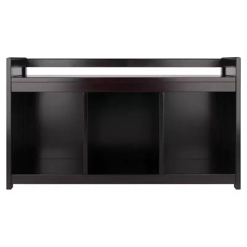 Banc de rangement 4 pièces avec paniers Espresso/Chocolat - Organisateur d'entrée en bois, Ottoman de chambre à coucher