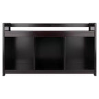 Banc de rangement 4 pièces avec paniers Espresso/Chocolat - Organisateur d'entrée en bois, Ottoman de chambre à coucher