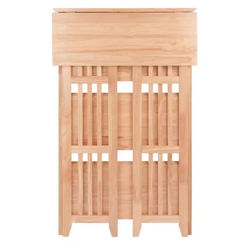 Étagère pliable 4 niveaux 42" naturelle - Winsome : Bois de hêtre, côtés à lattes, rangement pour bureau à domicile