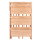 Étagère pliable 4 niveaux 42" naturelle - Winsome : Bois de hêtre, côtés à lattes, rangement pour bureau à domicile