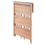 Étagère pliable 4 niveaux 42" naturelle - Winsome : Bois de hêtre, côtés à lattes, rangement pour bureau à domicile