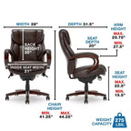 Fauteuil de Direction La-Z-Boy Coffee : Fauteuil inclinable pivotant rembourré, Structure en bois, Hauteur réglable