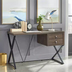 Buylateral Amara Bureau 2 Tiroirs Marron