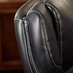 Chaise de bureau de direction en cuir reconstitué noir - Serta : mousse haute densité, accoudoirs fixes, cadre en bois
