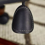 Chaise de bureau de direction en cuir reconstitué noir - Serta : mousse haute densité, accoudoirs fixes, cadre en bois