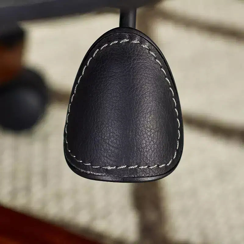 Chaise de bureau de direction en cuir reconstitué noir - Serta : mousse haute densité, accoudoirs fixes, cadre en bois