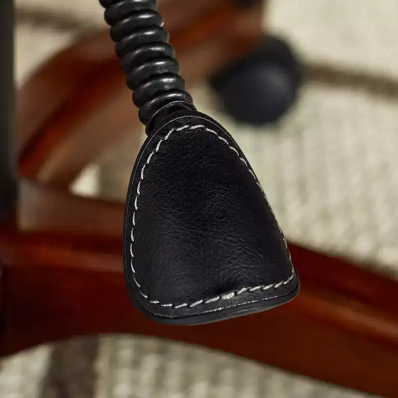 Chaise de bureau de direction en cuir reconstitué noir - Serta : mousse haute densité, accoudoirs fixes, cadre en bois
