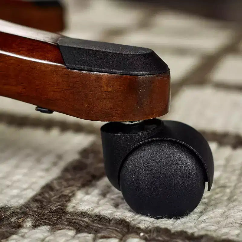 Chaise de bureau de direction en cuir reconstitué noir - Serta : mousse haute densité, accoudoirs fixes, cadre en bois