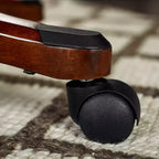 Chaise de bureau de direction en cuir reconstitué noir - Serta : mousse haute densité, accoudoirs fixes, cadre en bois
