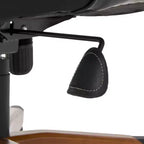 Chaise de bureau de direction en cuir reconstitué noir - Serta : mousse haute densité, accoudoirs fixes, cadre en bois