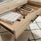 Bureau d'angle 2 tiroirs Chêne prime