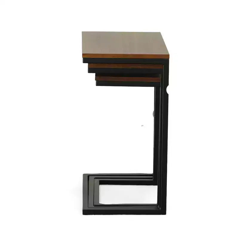 Ensemble de 3 tables gigognes Carolina Caroline, Noyer