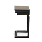 Ensemble de 3 tables gigognes Carolina Caroline, Noyer