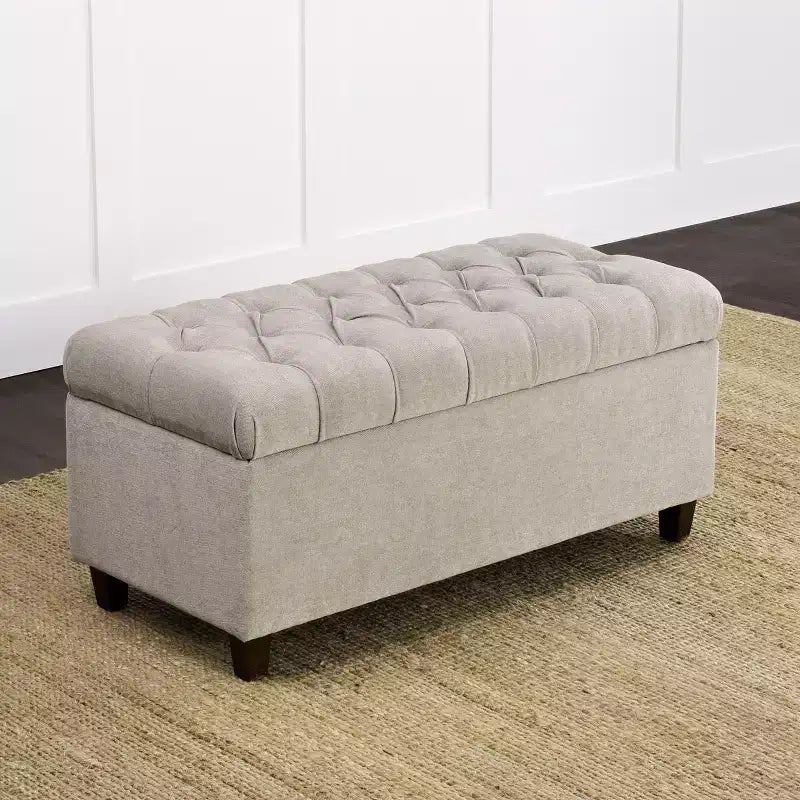 Banc de rangement capitonné Ainsley – HomePop