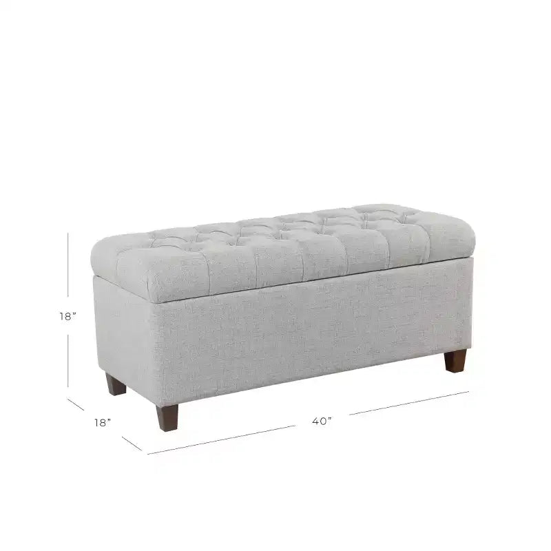 Banc de rangement capitonné Ainsley – HomePop