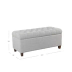 Banc de rangement capitonné Ainsley – HomePop