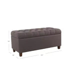 Banc de rangement capitonné Ainsley – HomePop