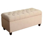 Ainsley Button Tufted Storage Bench - HomePop