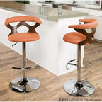 Ensemble de 2 tabourets de bar réglables Gardenia Mid-Century Modern - LumiSource