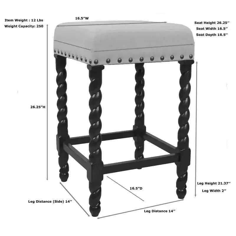 Tabouret de bar à hauteur de comptoir Carolina Living 24 Cadmus