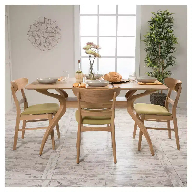 Ensemble de salle à manger 5 pièces 60" Idalia style moderne du milieu du siècle - Christopher Knight Home