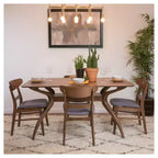 Ensemble de salle à manger 5 pièces 60" Idalia style moderne du milieu du siècle - Christopher Knight Home